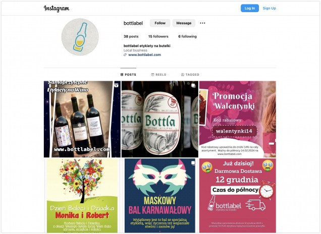 Bottlabel na Instagram