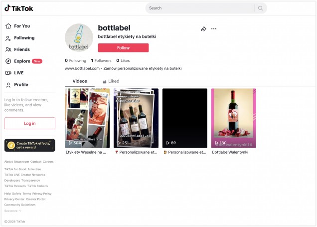 Bottlabel na TikTok