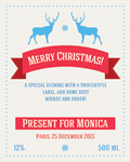 Christmas wine present label 27
