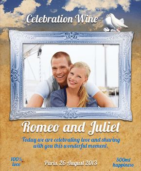 Wedding vodka label 8
