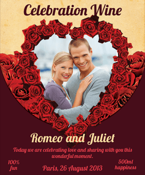 Wedding wine label 6