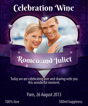 Celebration wine label 9