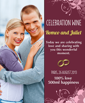 Celebration wine label 14