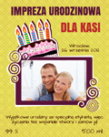 Birthday party label 21