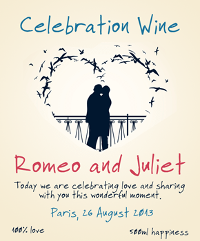 Celebration wine label 22