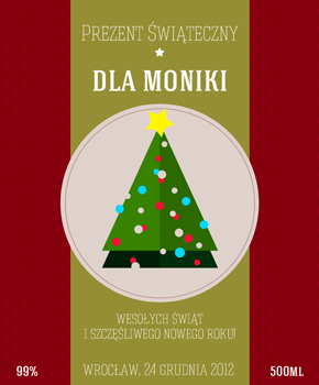 Christmas wine present label 29