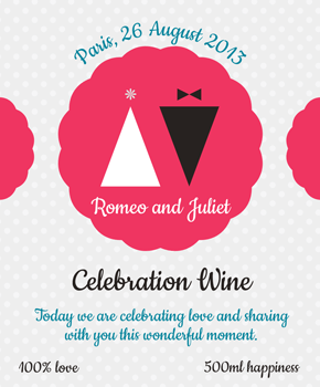 Wedding wine label 37