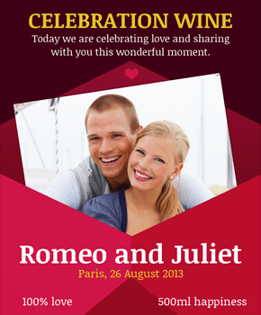 Wedding wine label 34