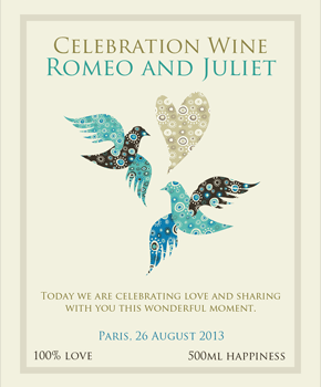 Wedding wine label 40
