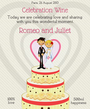 Celebration wine label 39