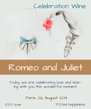 Wedding wine label 36