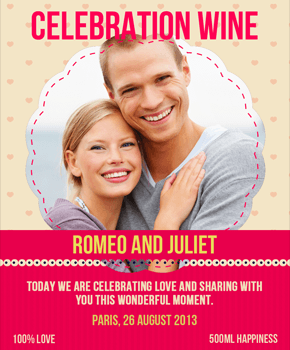 Celebration wine label 33