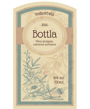 Etykieta na wino 21