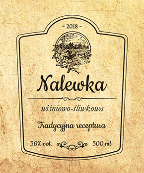Etykieta na nalewkę 39