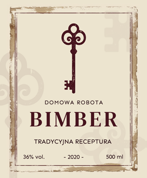 Etykieta na bimber 45