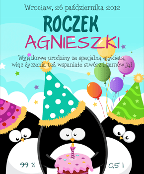 Etykieta na urodziny 18