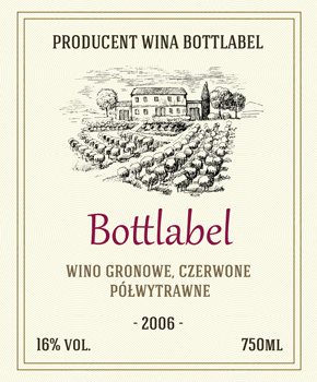 Etykieta na wino 10