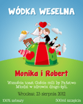 Etykieta na wódkę weselną 3