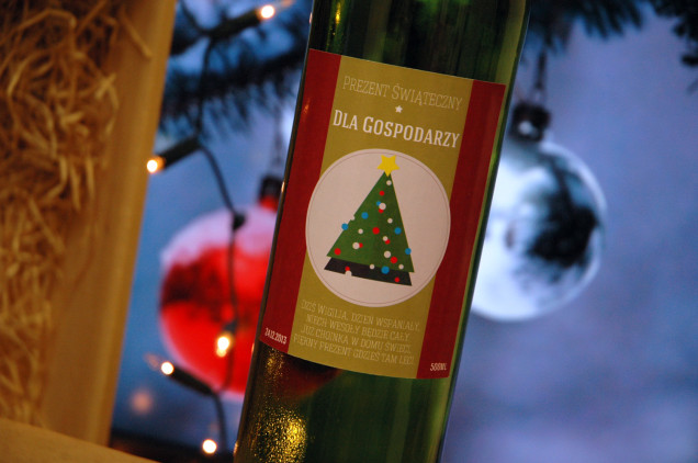 bottlabel - etykieta na wino świąteczne dla gospodarzy